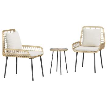 Garten Essgruppe 3 pcs Braun, Schwarz, Creme 35 x 35 x 45 cm