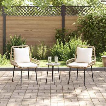 Garten Essgruppe 3 pcs Braun, Schwarz, Creme 35 x 35 x 45 cm