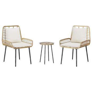 Garten Essgruppe 3 pcs Braun, Schwarz, Creme 35 x 35 x 45 cm