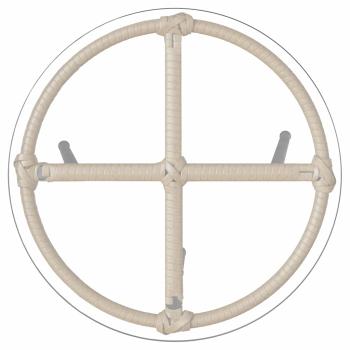 Garten Essgruppe 3 pcs Braun, Schwarz, Creme 35 x 35 x 45 cm