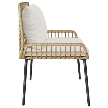 Gartenbank mit Kissen Schwarz, Anthrazit 109 x 63 x 83 cm