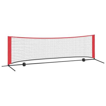 Tennisnetz Schwarz und rot 301 x 90.5 x 87 cm Polyester