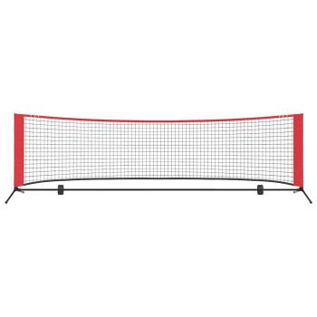 Tennisnetz Schwarz und rot 301 x 90.5 x 87 cm Polyester