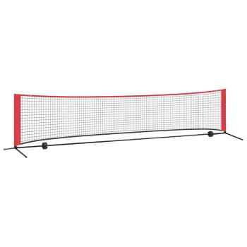 Tennisnetz Schwarz und rot 396 x 92 x 87 cm Polyester