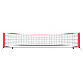 Tennisnetz Schwarz und rot 396 x 92 x 87 cm Polyester