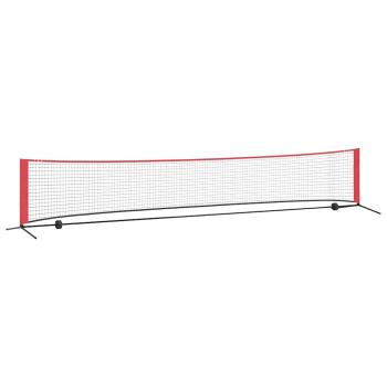 Tennisnetz Schwarz und rot 494.5 x 90 x 87 cm Polyester