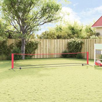 Tennisnetz Schwarz und rot 494.5 x 90 x 87 cm Polyester