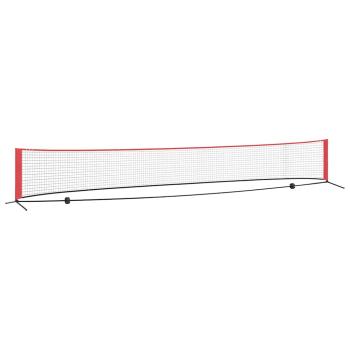 Tennisnetz Schwarz und rot 595 x 90.5 x 87 cm Polyester