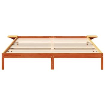 Bettgestell mit Nachttischen Braun 200 x 200 cm Wachsbrown