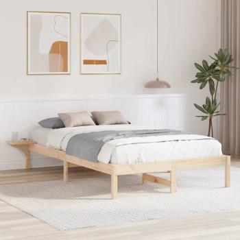 ARDEBO.de - Bettgestell mit Nachttischen Braun 140 x 190 cm Braun