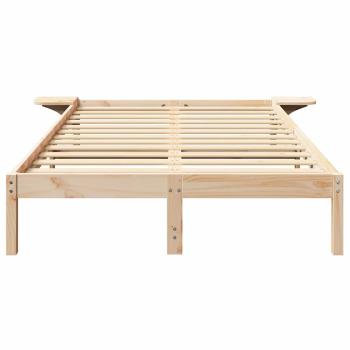 Bettgestell mit Nachttischen Braun 140 x 190 cm Braun