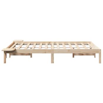 Bettgestell mit Nachttischen Braun 140 x 190 cm Braun