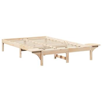 Bettgestell mit Nachttischen Braun 140 x 190 cm Braun