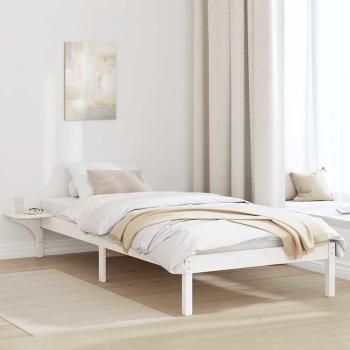 ARDEBO.de - Bettgestell mit Nachttischen Weiß 90 x 200 cm Weiß