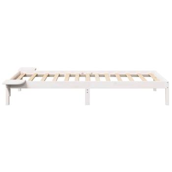 Bettgestell mit Nachttischen Weiß 90 x 200 cm Weiß