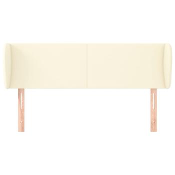 Kopfteil mit Ohren Creme 147x23x78/88 cm Kunstleder