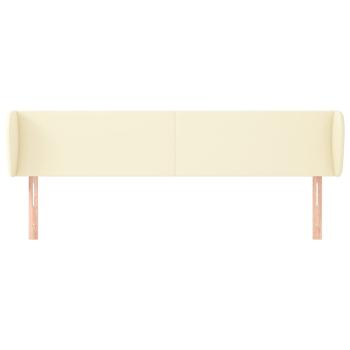 Kopfteil mit Ohren Creme 183x23x78/88 cm Kunstleder