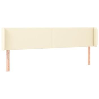 LED Kopfteil Creme 183x16x78/88 cm Kunstleder