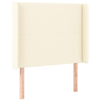 LED Kopfteil Creme 93x16x118/128 cm Kunstleder