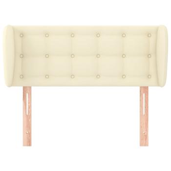 Kopfteil mit Ohren Creme 93x23x78/88 cm Kunstleder