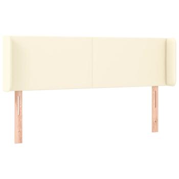LED Kopfteil Creme 147x16x78/88 cm Kunstleder