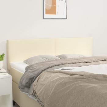 ARDEBO.de - Kopfteile 2 Stk. Creme 72x5x78/88 cm Kunstleder