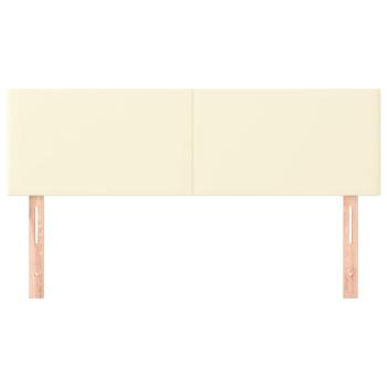 Kopfteile 2 Stk. Creme 72x5x78/88 cm Kunstleder