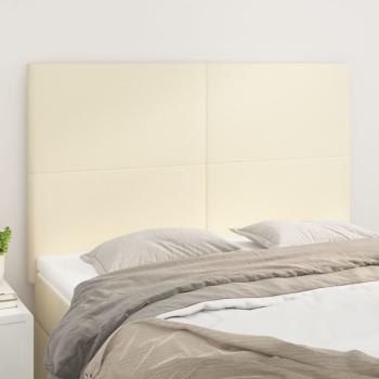 ARDEBO.de - Kopfteile 4 Stk. Creme 72x5x78/88 cm Kunstleder