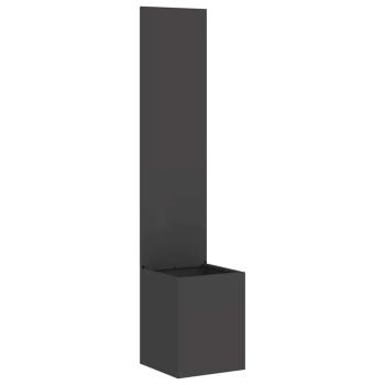 Blumentopf mit dekorativem Paneel Schwarz 32 x 140 cm