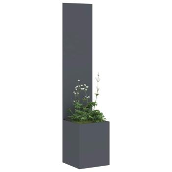 Blumentopf mit dekorativem Paneel Anthrazit 32 x 140 cm