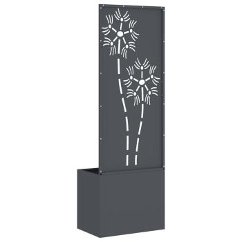 Blumentopf mit dekorativem Paneel Anthrazit 50 x 140 cm