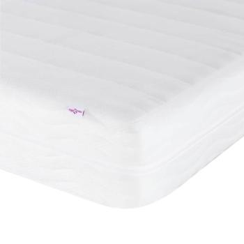 Bett mit Matratze "Hanko" Dunkelbraun 80x200 cm Stoff