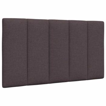 Bett mit Matratze "Hanko" Dunkelbraun 80x200 cm Stoff