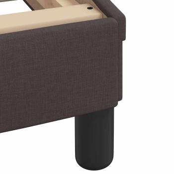 Bett mit Matratze "Hanko" Dunkelbraun 80x200 cm Stoff