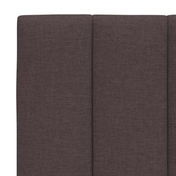 Bett mit Matratze "Hanko" Dunkelbraun 80x200 cm Stoff