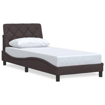 Bettgestell ohne Matratze Dunkelbraun 80x200 cm Stoff