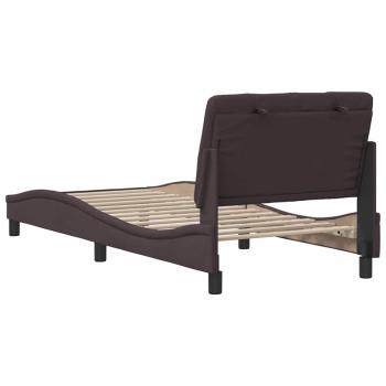 Bettgestell ohne Matratze Dunkelbraun 80x200 cm Stoff