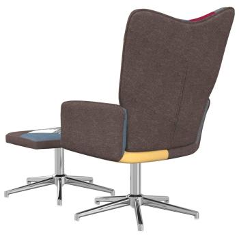 Relaxsessel mit Hocker Patchwork Stoff