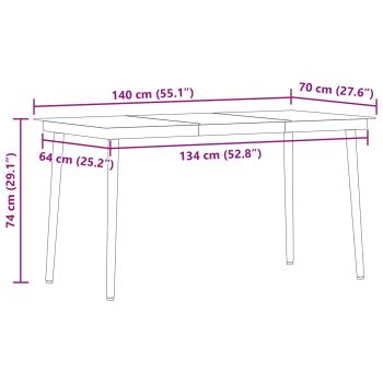 5-teilige Garten Essgruppe Schwarzes Poly Rattan