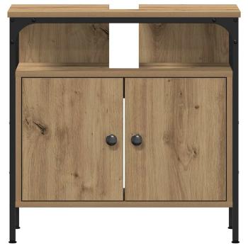 4-teiliges Badezimmermöbel-Set aus Artisan Eiche, Holzwerkstoff