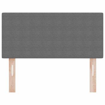 LED Kopfteil mit LED-Lichtleisten Hellgrau 80 cm Cordstoff