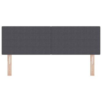 LED Kopfteil Einfarbig Dunkelgrau 80 cm Cordstoff