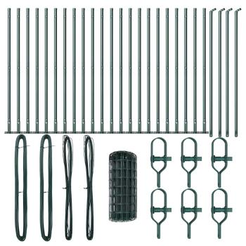 Euro Zaun mit 13 Flanschkonstruktionen 0.6x50 m verzinkter Stahl