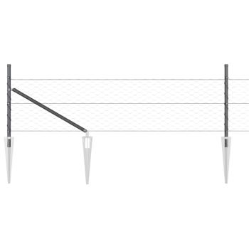 Sechseckzaun Grau 0.8x100 m Stahl