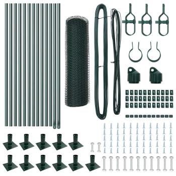 Hexagonzaun Grün 0.6x25 m Stahl