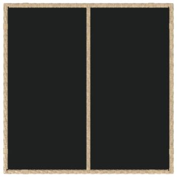 3-teiliges Garten Essgruppe Beige Poly Rattan