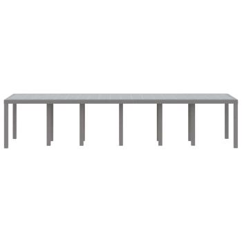 Gartentisch Hellgrau 350 x 100 x 74 cm Poly-Rattan