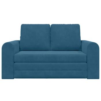 Boden Sofa Bett 2-in-1 Blau 148x71x83 cm Samt