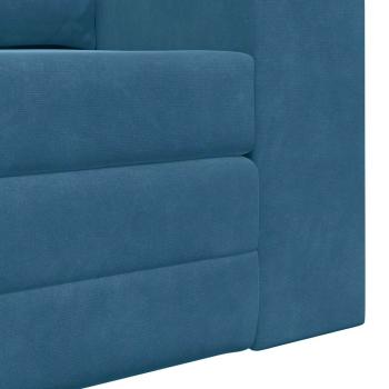 Boden Sofa Bett 2-in-1 Blau 148x71x83 cm Samt
