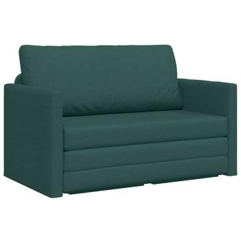 ARDEBO.de - Bodensofa Bett 2-in-1 Dunkelgrün 124x71x78 cm Stoff